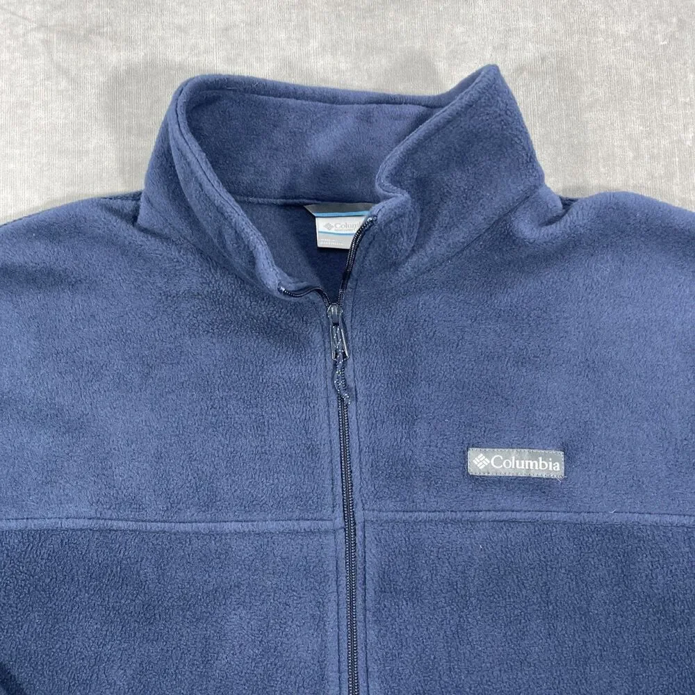 Columbia‎ Men's XXL Blue Green Full Zip Fleece Jacket